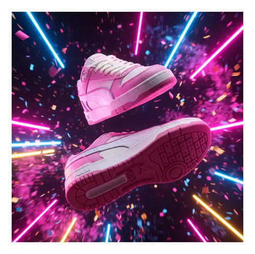Tenis Puma Rbd Game Low Dama 38637337 Casual Moda Original Blanco/rosa Lisa 24.5 Mx