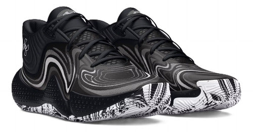 Tenis Under Armour  Spawn 6 Mid Caballero 3027647001 Orig Negro Lisa 27 Mx