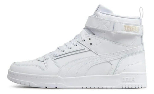 Tenis Tipo Bota Puma Rbd Game Unisex 38583902 Original Blanco Lisa 26 Mx