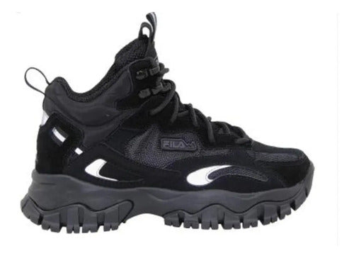 Tenis Fila Ray Tracer Tr 2 Mid Dama 3rm02662001 Cómodo Orig Negro Lisa 22 Mx