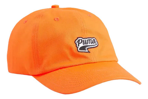Gorra Puma Script Logo Unisex 02403205  Cómoda Original Moda Naranja Unitalla Lisa