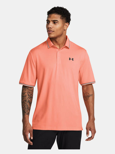 Camisa Under Armour Playoff 3.0rib Polo Caballero 1388156897 Coral Claro Lisa L