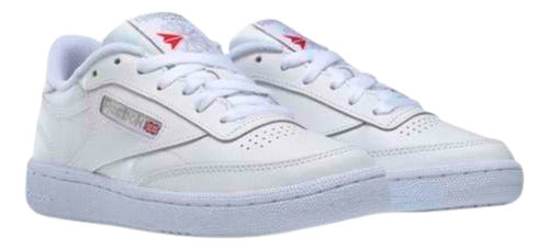 Tenis Reebok Club C 85 100000015 Blanco Original Moda Blanco Lisa 23 Mx