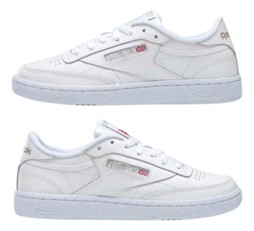 Tenis Reebok Club C 85 100000015 Blanco Original Moda Blanco Lisa 22 Mx