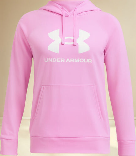 Sudadera Under Armour Rival Fleece Big Logo Dama 1379501638 Xl Rosa Oscuro Lisa