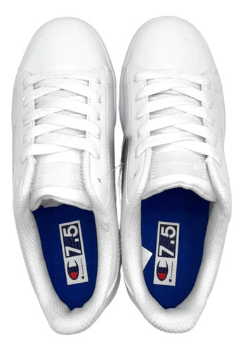 Tenis Champion Pure Dama Cas10321w Blanco Casual Original Moda Blanco Lisa 26 Mx