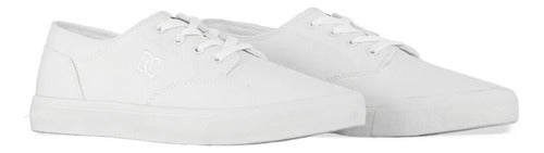 Tenis Dc Shoes Flash 3 Tx Mx (wht) Caballero Adys300795wht Urbano Original Moda Blanco Lisa 27.5 Mx