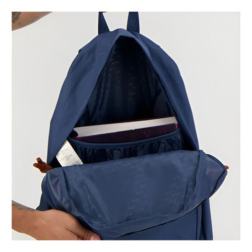 Mochila Fila Backpack Suede Unisex F23l0682913 Original Azul Marino Liso