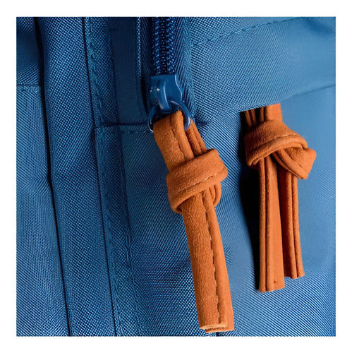 Mochila Fila Backpack Suede Unisex F23l0682913 Original Azul Marino Liso