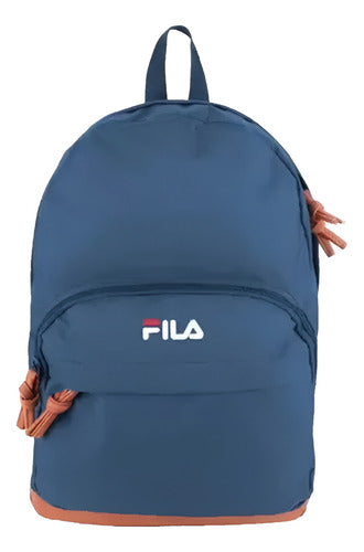 Mochila Fila Backpack Suede Unisex F23l0682913 Original Azul Marino Liso