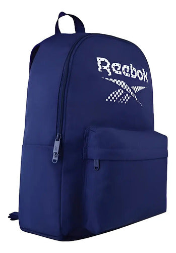Mochila Reebok Backpack Unisex Rbkbp007 Azul Original Moda Azul Marino Liso