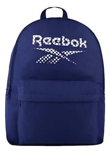 Mochila Reebok Backpack Unisex Rbkbp007 Azul Original Moda Azul Marino Liso