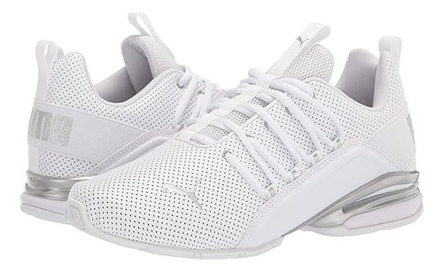 Tenis Puma Axelion Perf Caballero 19355501 Cómodo Original Blanco Lisa 29.5 Mx