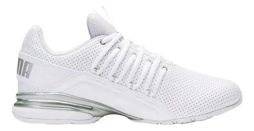 Tenis Puma Axelion Perf Caballero 19355501 Cómodo Original Blanco Lisa 29.5 Mx