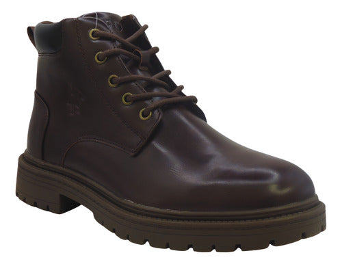 Bota Polo Hom020café Confortable Original Moda Café Liso 28 Mx
