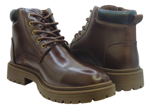 Bota Polo Hom020café Confortable Original Moda Café Liso 27,5 Mx