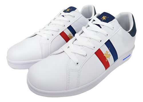 Tenis Polo York Team 9424ch Hombre Comodo Original Moda Blanco Lisa 26 Mx