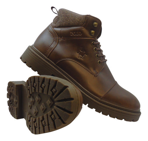 Bota Polo Caballero Hom020miel Confortable Original Moda Café Liso 27,5 Mx