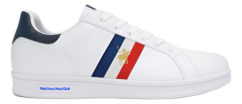 Tenis Polo York Team 9424ch Hombre Comodo Original Moda Blanco Lisa 25 Mx