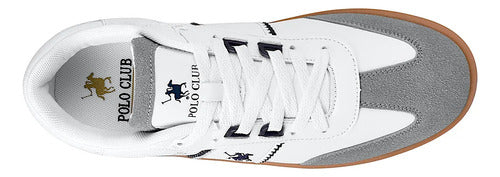 Tenis Polo Club York Team Hom013wbco Comodo Original Moda Blanco Lisa 27.5 Mx
