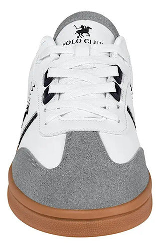 Tenis Polo Club York Team Hom013wbco Comodo Original Moda Blanco Lisa 27.5 Mx
