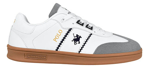 Tenis Polo Club York Team Hom013wbco Comodo Original Moda Blanco Lisa 27.5 Mx