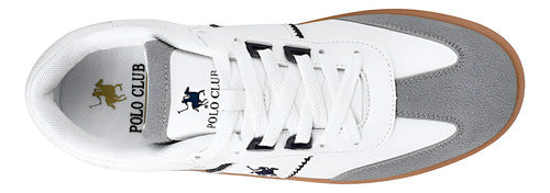 Tenis Polo Club York Team Hom013wbco Comodo Original Moda Blanco Lisa 26.5 Mx