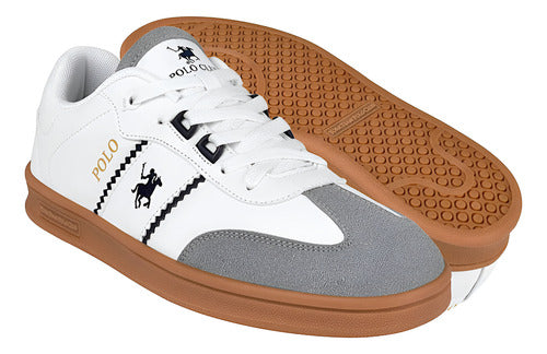 Tenis Polo Club York Team Hom013wbco Comodo Original Moda Blanco Lisa 26.5 Mx