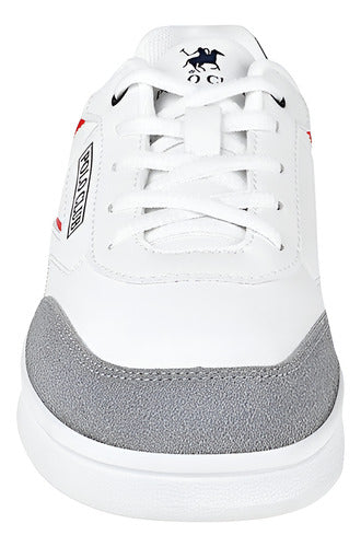 Tenis Polo Club York Team Hom007bco Comodo Original Moda Blanco Lisa 26.5 Mx