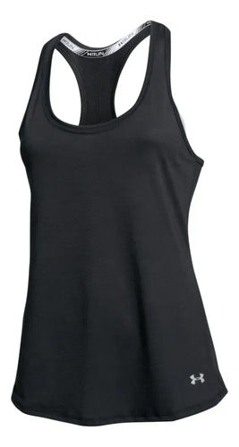 Playera Under Armour Threadbone Streaker 1271522001 Original Negro Bordado M