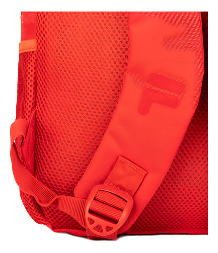 Mochila Fila Roja Backpack Lisa Color Rojo Diseño De La Tela Liso