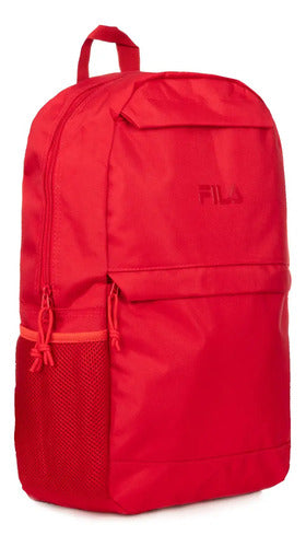 Mochila Fila Roja Backpack Lisa Color Rojo Diseño De La Tela Liso