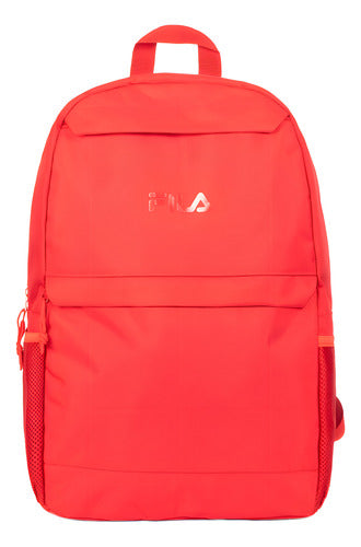 Mochila Fila Roja Backpack Lisa Color Rojo Diseño De La Tela Liso
