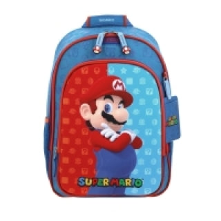 Mochila Escolar Grande Primaria Chenson Mario Bros Dulp Mb66078-9