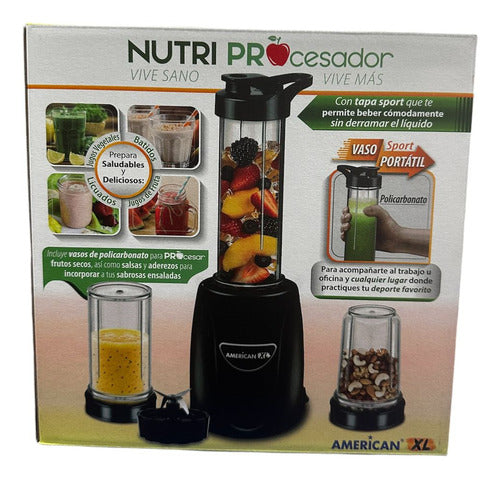 Nutri Procesador American Xl 4911 Negro Práctico Y Rápido Negro