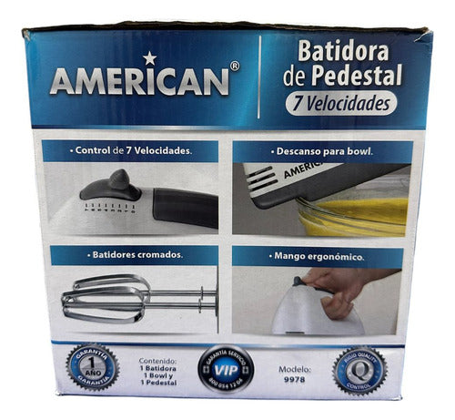 Batidora De Pedestal Color Blanco American 9978 Original Blanco 60