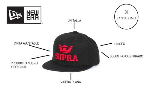 Gorra Supra Above Snap S6211501bkr Unisex Original Moda  Negro Único