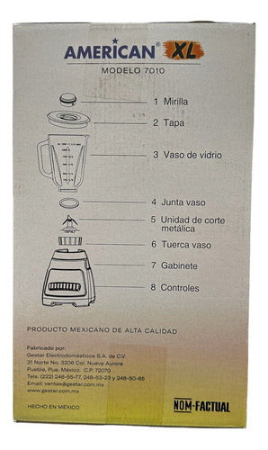 Licuadora De 10 Velocidades 7010 American Xl Blanca  Blanco