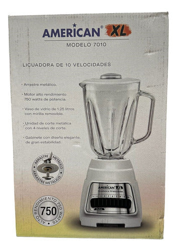 Licuadora De 10 Velocidades 7010 American Xl Blanca  Blanco