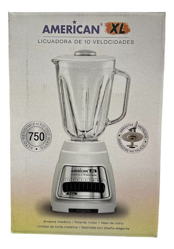Licuadora De 10 Velocidades 7010 American Xl Blanca  Blanco