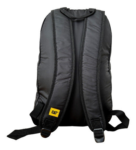 Mochila Caterpillar Cat Impermeable 84313-528 Color Negro Con Verde Diseño De La Tela Liso Con Logo De La Marca