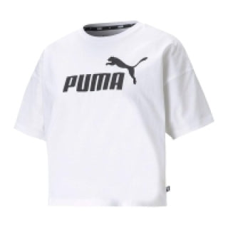 Playera Puma 586866-02 Ess Cropped Blanca para Mujer