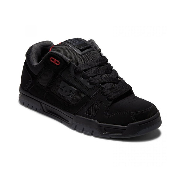 DC Zapato de Skate para Hombre con Ciervo, Negro/Gris/Rojo, 27.5 cm
