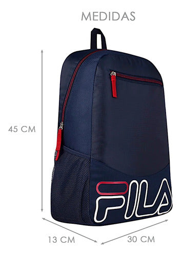Mochila Fila Parachte Azul Ta640063140 Original Azul Liso