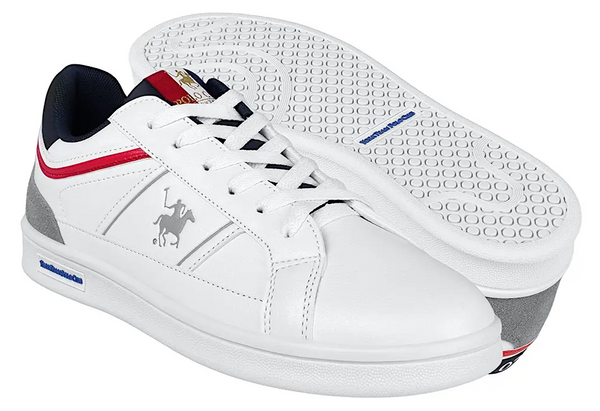 Tenis Polo Club Hom010bco York Team Comodo Original Moda Blanco Lisa 27 Mx