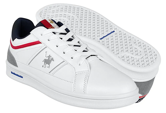 Tenis Polo Club Hom010bco York Team Comodo Original Moda Blanco Lisa 27.5 Mx